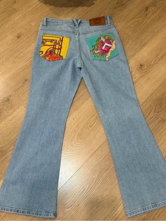 Versace Denim - Versace Barocco Scarf-Pocket Flare Jeans